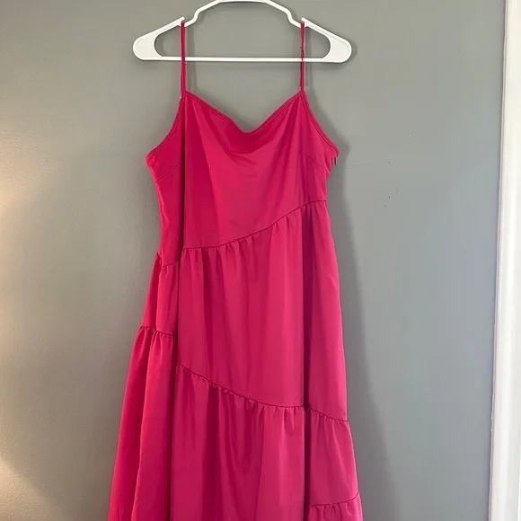 NWOT Pink Spaghetti Strap Dress Size XL - Picture 1 of 7